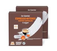 by Amazon Espresso Intenso Cápsulas de café compatibles con Nespresso, Tueste oscuro, 50 unidad, Paquete de 2 - Certificado Rainforest Alliance