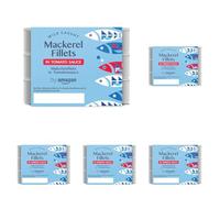 by Amazon Filetes De Caballa Del Sur En Salsa De Tomate, 3x125g (Paquete de 5)