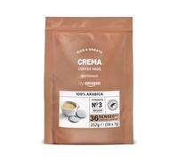 by Amazon Monodosis de Café Crema 100% Arábica, Aptas para Cafeteras Senseo, 36 Unidades (1 Paquete de 36), Certificadas por Rainforest Alliance