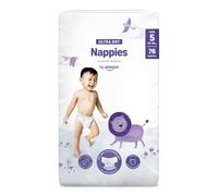 By Amazon Pañales ultra-secos, Talla 5 (10-16 kg), Con canales, Bianco, 76 Unidad (1 Paquetes de 76) - Nueva versión (Anteriormente una marca Mama Bear brand, el mismo producto)