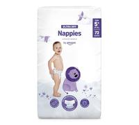 By Amazon Pañales ultra-secos, Talla 5+ (11-17 kg), Con canales, Bianco, 72 Unidad (1 Paquetes de 72) - Nueva versión (Anteriormente una marca Mama Bear brand, el mismo producto)