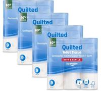by Amazon Papel Higiénico Acolchado de 2 Capas, sin Perfume, 210 Hojas, 36 Unidades, 4 Paquetes de 9