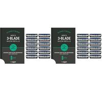 by Amazon Recambios de cuchillas de triple hoja para maquinillas de afeitar para hombre, Paquete de 24