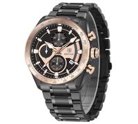 BY BENYAR Relojes clásicos para hombre, relojes de pulsera militares de acero inoxidable con calendario, impermeable y resistente a los arañazos, luminoso, analógico, multifunción, cronógrafo de