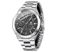 BY BENYAR Relojes para Hombre Reloj de Pulsera de Lujo de Acero Inoxidable 50M Impermeable Movimiento analógico Fecha Reloj Elegante Regalo para Hombres