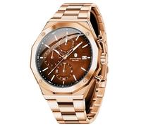 BY BENYAR Relojes para Hombre Reloj de Pulsera de Lujo de Acero Inoxidable 50M Impermeable Movimiento analógico Fecha Reloj Elegante Regalo para Hombres
