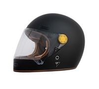 BY CITY - Casco Integral Roadster III - Carcasa de Fibra de Vidrio Resistente - Relleno Multi-Densidad Absorbente - Visor Inyectado con Sistema Antivaho - Talla S - Negro Mate