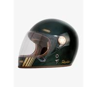 BY CITY Casco Roadster III de Fibra de Vidrio, Dark Green, Tallas XS-XXL (L)