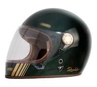 BY CITY Casco Roadster III de Fibra de Vidrio, Dark Green, Tallas XS-XXL (S)