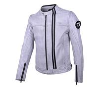 BY CITY - Chaqueta de moto - 70's Man - de piel perforada con protecciones desmontables en codos y hombros. (M)