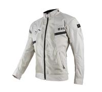 BY CITY - Chaqueta Summer Route Hombre - Tejido de Malla Perforada - Material Reflectante - Protecciones Flexishock Desmontables - Talla S - Gris