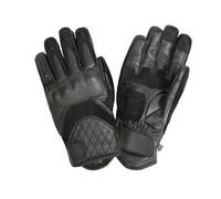 BY CITY | Guantes de Invierno para Moto CAFÉ III Man | Guantes de Piel | Protecciones en Nudillos | Zonas Acolchadas | Refuerzo Antiabrasión en la Palma | Membrana Impermeable (XS, Black)