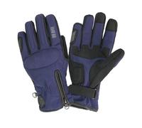 BY CITY | Guantes de Invierno para Moto CAFÉ III Man | Guantes de Piel | Protecciones en Nudillos | Zonas Acolchadas | Refuerzo Antiabrasión en la Palma | Membrana Impermeable (XL, Blue)