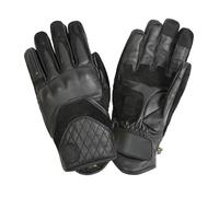 BY CITY | Guantes de Invierno para Moto CAFÉ III Man | Guantes de Piel | Protecciones en Nudillos | Zonas Acolchadas | Refuerzo Antiabrasión en la Palma | Membrana Impermeable (M, Black)