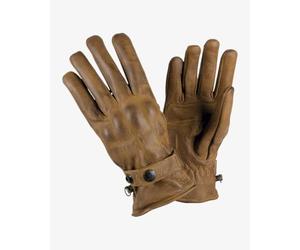 BY CITY | Guantes de Invierno para Moto Elegant Man | Guantes de Piel | Protecciones en Nudillos | Zonas Acolchadas | Refuerzo Antiabrasión en la Palma | Membrana Impermeable (L, Mustard)