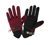 BY CITY - Guantes Moscow Man - Tejidos Antiabrasión Resistentes - Protecciones Rígidas en Nudillos - Función Táctil en Dedos Índice y Corazón - Cierre de Velcro Ajustable - Talla L - Burdeos