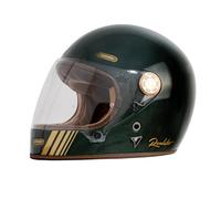 BY CITY Casco Roadster III de Fibra de Vidrio, Dark Green, Tallas XS-XXL (S)