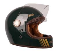 BY CITY - Helmet Roadster III Dark Green - Carcasa De Fibra De Vidrio Resistente Y Ligera - Relleno Multi-Densidad Que Absorbe Impactos - XL - Verde Oscuro