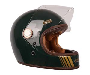 BY CITY - Helmet Roadster III Dark Green - Carcasa De Fibra De Vidrio Resistente Y Ligera - Relleno Multi-Densidad Que Absorbe Impactos - XL - Verde Oscuro