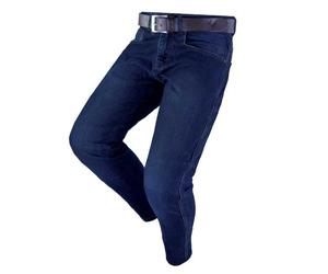 BY CITY - Pantalón Route II Hombre Light Blue - Denim Resistente a la Abrasión - Tecnología de Hilo Recubierto - Protecciones Desmontables Flexishock - Cierre con Cremallera YKK - S/30 - Light Blue