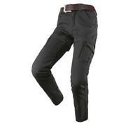 BY CITY - Pantalones de Moto para Hombre - Air III Man - con Perneras Desmontables - con Protecciones Desmontables en Rodilla y Cadera. (M42, Negro)