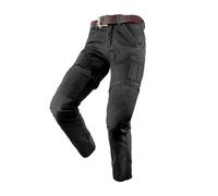 BY CITY - Pantalones de Moto para Hombre - Air III Man - con Perneras Desmontables - con Protecciones Desmontables en Rodilla y Cadera. (S40, Negro)