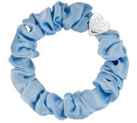 By Eloise - Silver Heart Silk Scrunchie Sky Blue - Coleteros de seda 1 St.