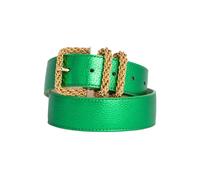 By Far Katina Green Metallic Grain Leather Green Metallic Talla: M | Cinturones Outlet | Mujer | Verde