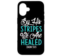 By His Stripes We Are Healed Verso de la Biblia Isaías 53:5 Carcasa para iPhone 16