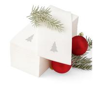 By Madee: Paquete de 50 servilletas desechables de Navidad de alta calidad, toallas de mano desechables para baño, elegantes servilletas navideñas parecidas al lino para celebraciones inolvidables,