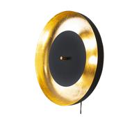 By Rydéns Aplique de pared Shelby 50 cm Negro-dorado