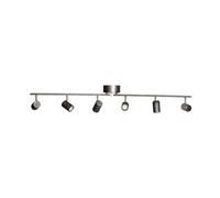 By Rydéns Foco de techo con 6 focos Correct 124 cm Gris acero