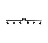 By Rydéns Foco de techo con 6 focos Correct 124 cm Negro mate