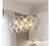 By Rydéns Gross Lámpara colgante Bar, latón/claro, 80 cm, cristal True