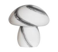 By Rydéns Mira Lámpara de mesa Mushroom, blanco/negro, cristal
