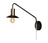 By Rydéns Lámpara de pared Quinn corta Negro mate