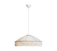 By Rydéns lámpara colgante Francis, blanca, Ø 60 cm, textil