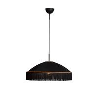 By Rydéns lámpara colgante Francis, negra, Ø 60 cm, textil
