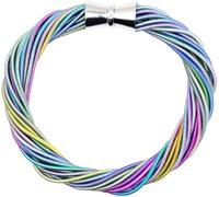 By Sea Lily L48KBR - Pulsera de alambre de piano con cierre a presión
