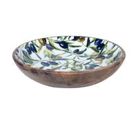 BY SIGRIS - Cuenco Madera | Plato Hondo Decorativo de Madera - Diseño aceitunas, Diámetro 30 cm Decor And Go