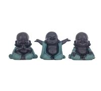 by SIGRIS Figura Buda 3 Unidades Marrón de Resina 8 * 7 * 9cm Figura de Buda