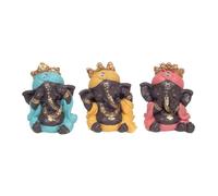 BY SIGRIS Ganesh No Veo No Oigo No Hablo Tres Tonalidades Incluye 3 Unidades Figuras Budas Colección Oriental Decor and Go