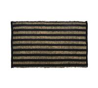 BY SIGRIS Origen Home Decor Alfombra Alfombras | Alfombra de Entrada Negro Rectangular - 1x80x50cm