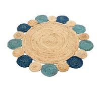 BY SIGRIS Origen Home Decor - Alfombra Redonda Textil Hogar | Alfombras Marrón - 1x90x90 cm