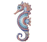 BY SIGRIS Origen Home Decor Caballito De Mar Jardin Figura Marinera Marrón 31x14x1cm