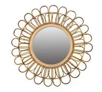 BY SIGRIS Signes Grimalt Espejo Marrón de Madera | Espejo Redondo Madera Espejo Rustico 80x3x80cm