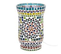 BY SIGRIS Signes Grimalt Lampara Marroquí Sobremesa Multicolor de Cristal Vidrio | Lámpara de Sobremesa Lampara Mesa De Noche Lamparas Marroqui cm