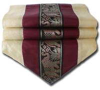 by soljo - burdeos mesa de mantel de lino camino de mesa corredor seda tailandesa elefante Elegante 250 cm de largo x 30 cm