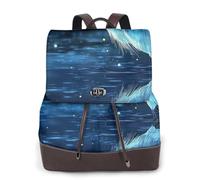 By the Blue Crane River - Mochila de viaje para mujer, mochila casual, mochila de cuero estampada para mujer para el trabajo