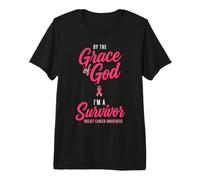 by The Grace God I'm A Survivor Breast Cancer Awareness Camiseta Premium